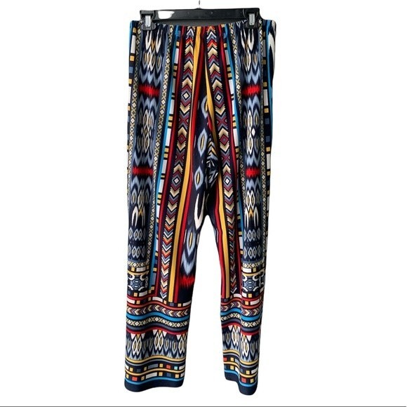 Melissa Paige Geometric Pants Stretchy Size M/L - Picture 2 of 6